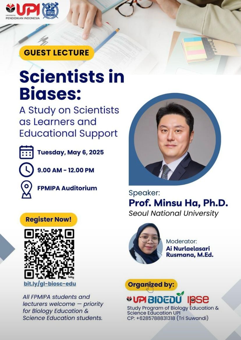 Guest Lecture by Prof. Minsu Ha: Scientists, Biases, and the Journey of Lifelong Learning